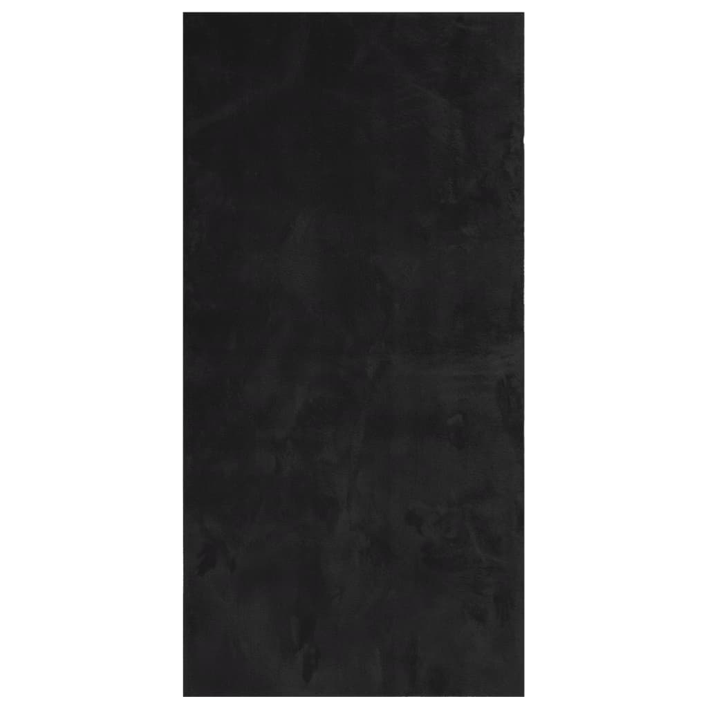 Vidaxx tapis huarte poils courts doux lavable 100x200 cm noir