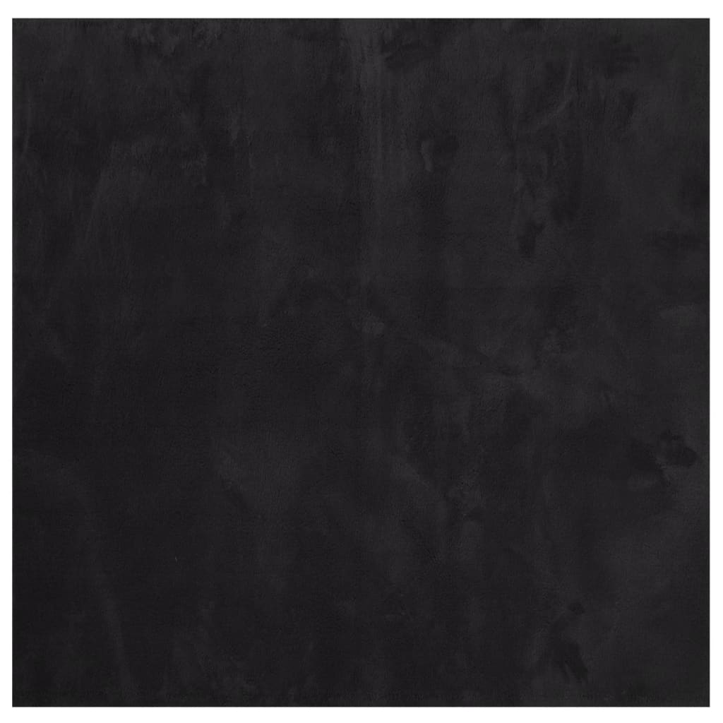 Vidaxx tapis huarte poils courts doux lavable 160x160 cm noir