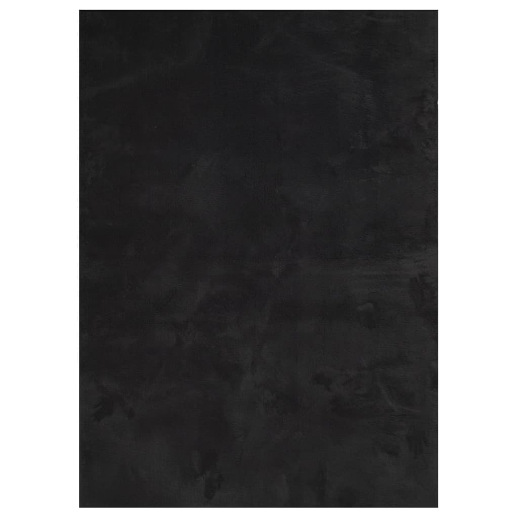 Vidaxx tapis huarte poils courts doux lavable 160x230 cm noir