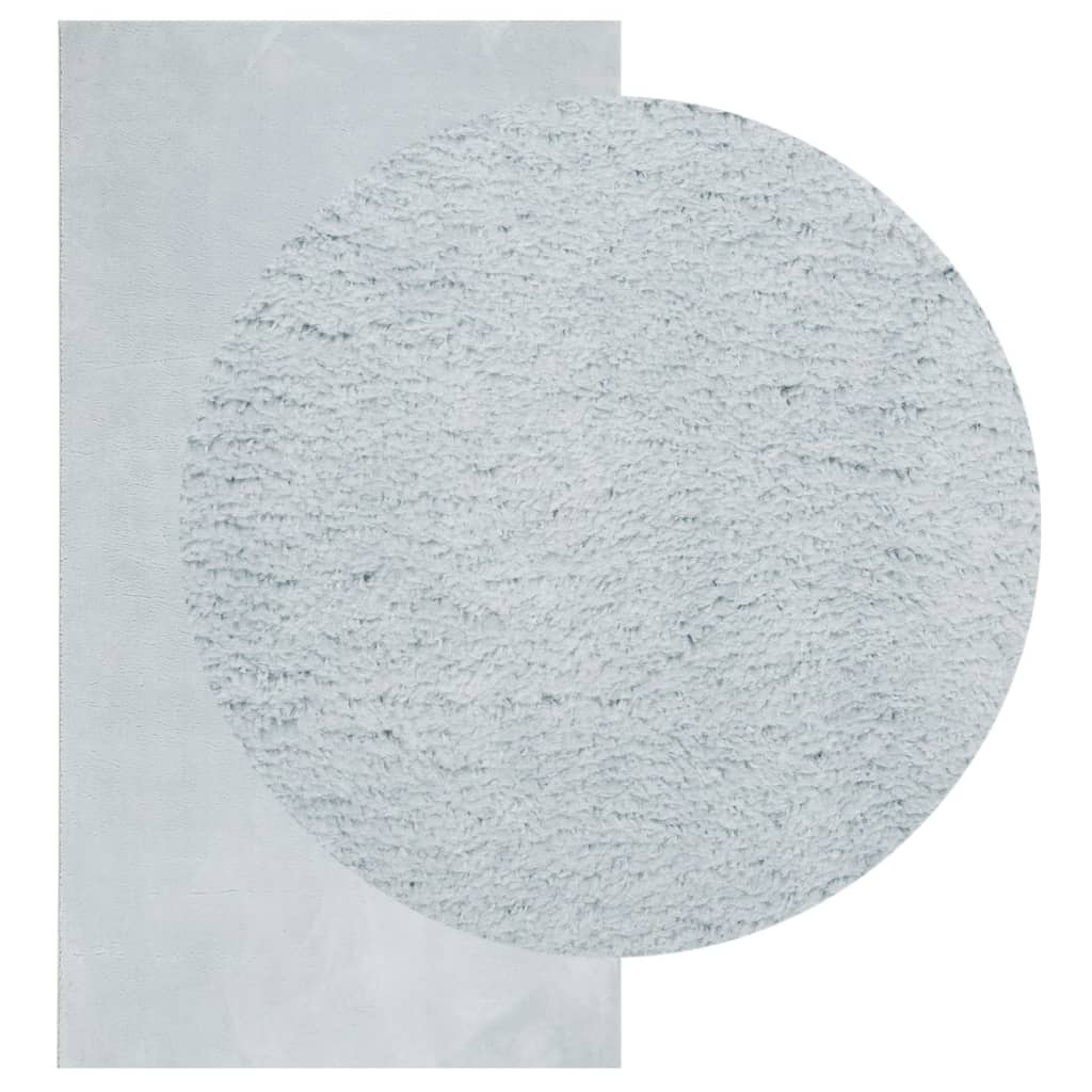 VidaXL tapis huarte poils courts doux lavable 80x150 cm bleu