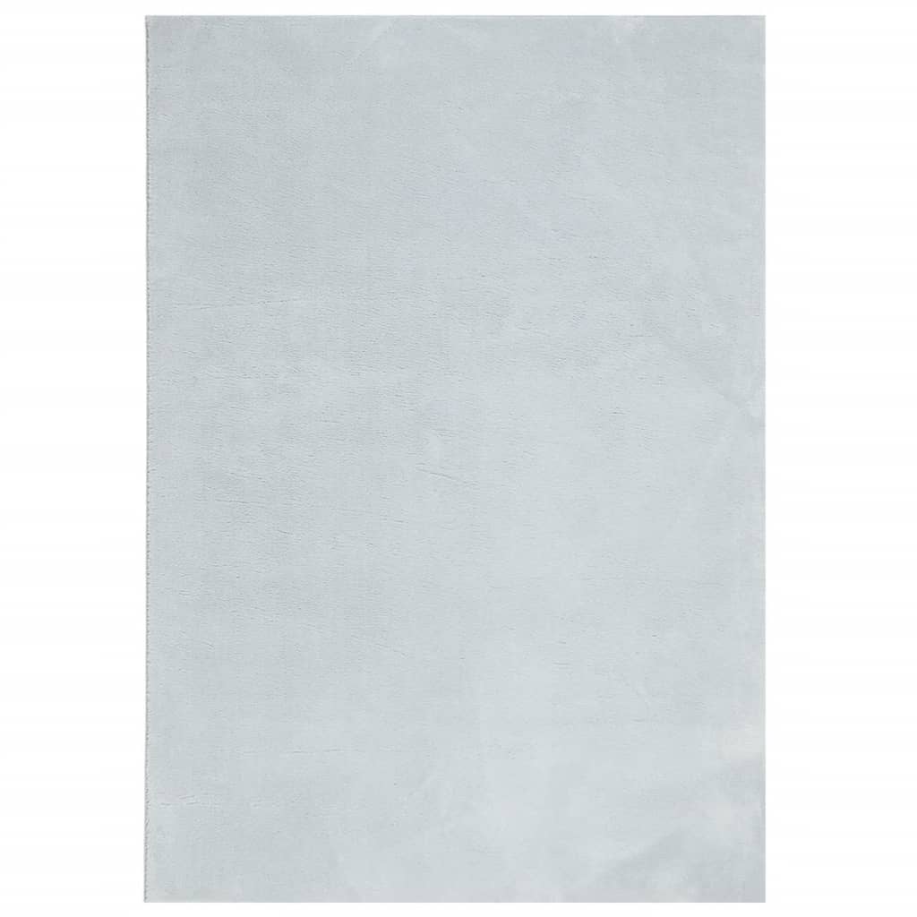 VidaXL tapis huarte poils courts doux lavable 160x230 cm bleu