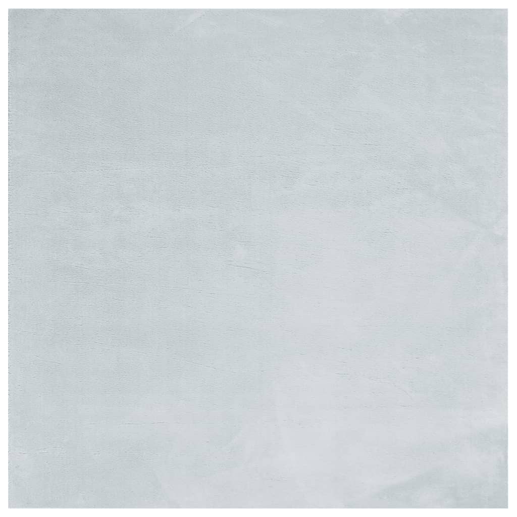 VidaXL tapis huarte poils courts doux lavable 200x200 cm bleu