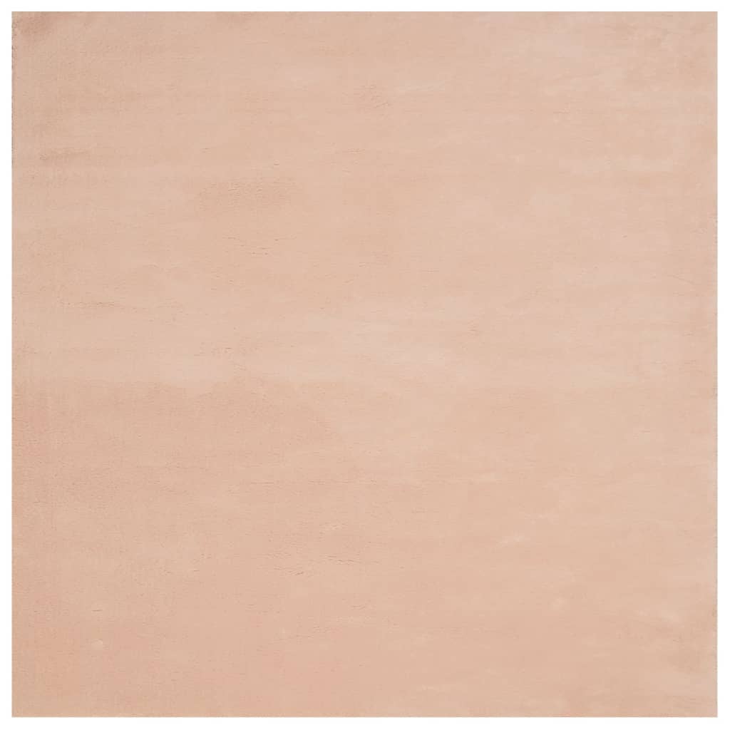 VidaXL tapis huarte poils courts doux lavable 120x120 cm rose