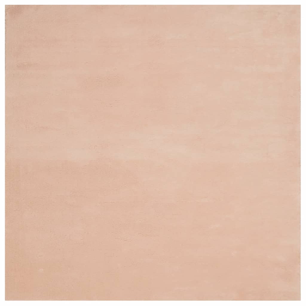 VidaXL tapis huarte poils courts doux lavable 240x240 cm rose