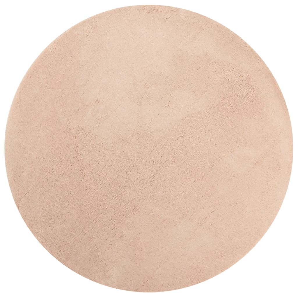 Vidaxl tapis huarte poils courts doux lavable ø 200 cm rose