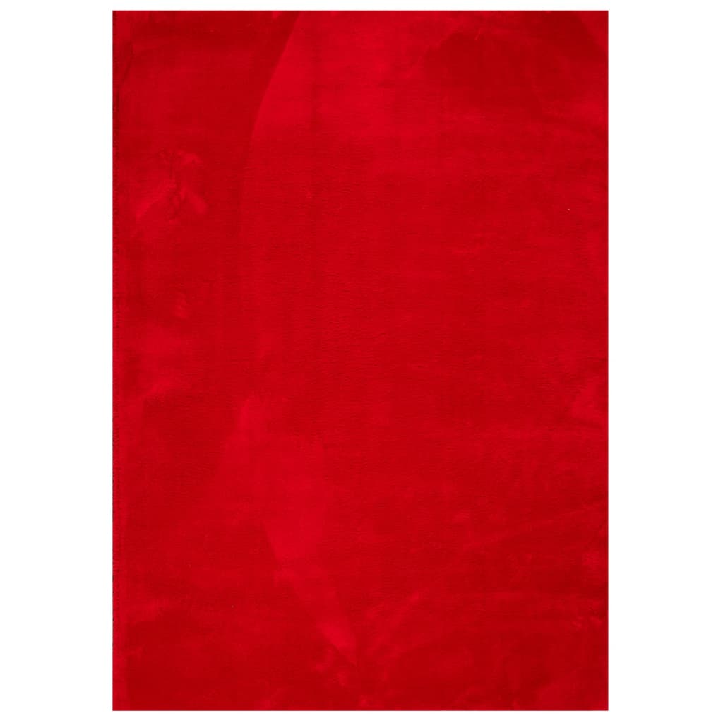 VidaXL tapis huarte poils courts doux lavable 200x280 cm rouge