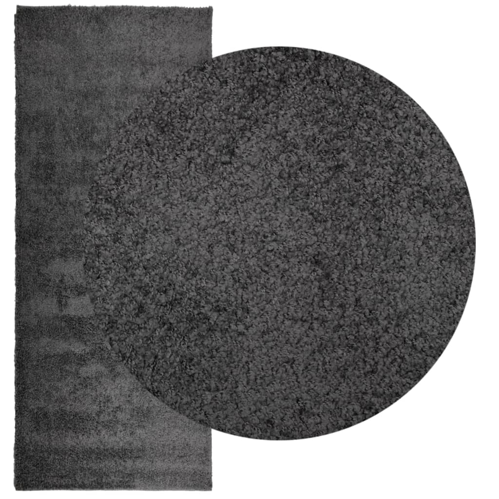 VidaXL tapis pamplona shaggy poils longs moderne 80x200 cm anthracite