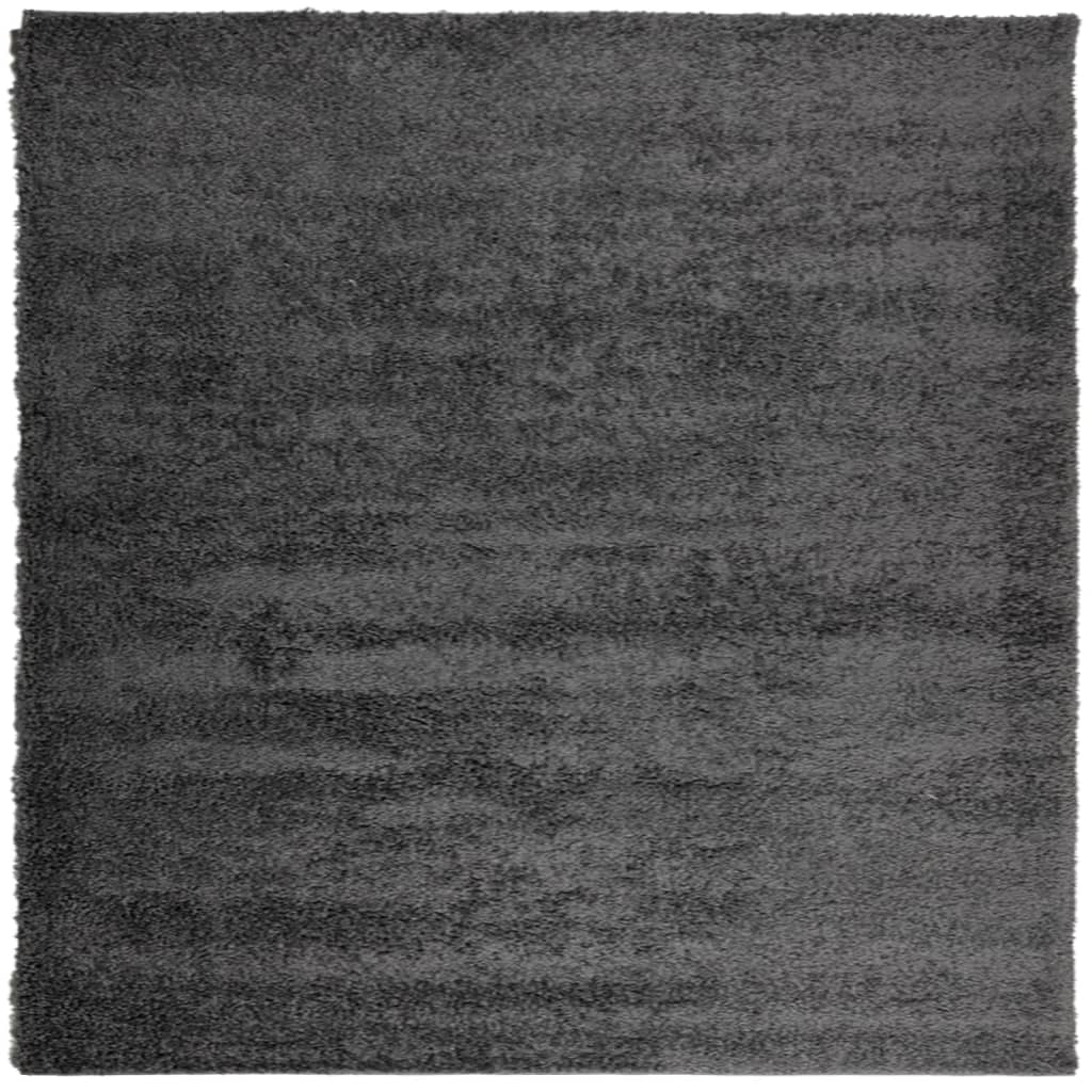 VidaXL Tapis PAMPLONA shaggy poils longs 120x120 cm anthracite