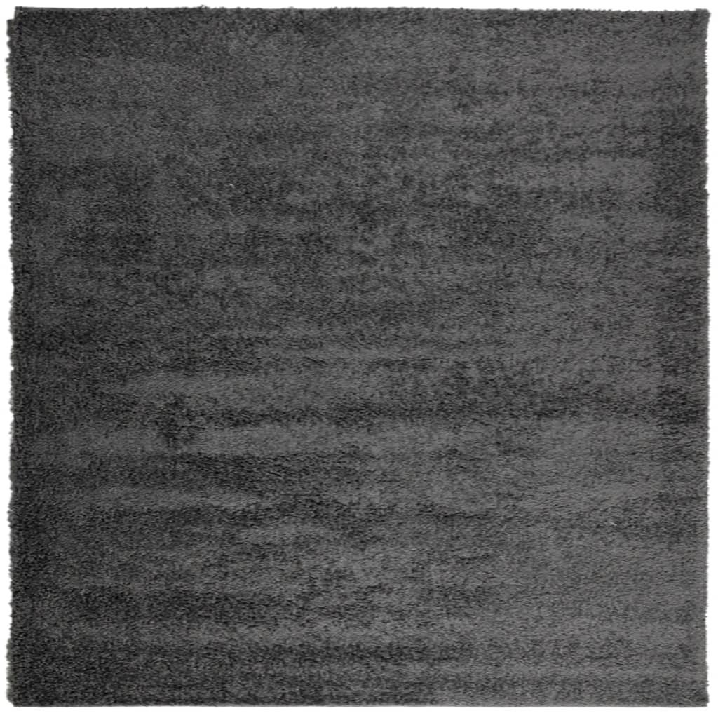 VidaXL tapis pamplona shaggy poils longs 160x160 cm anthracite