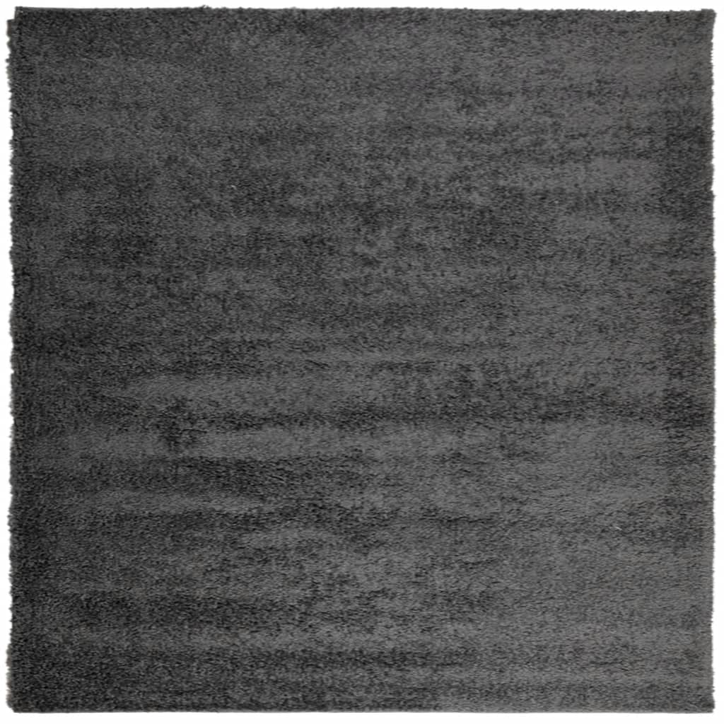 VidaXL tapis pamplona shaggy poils longs 200x200 cm anthracite