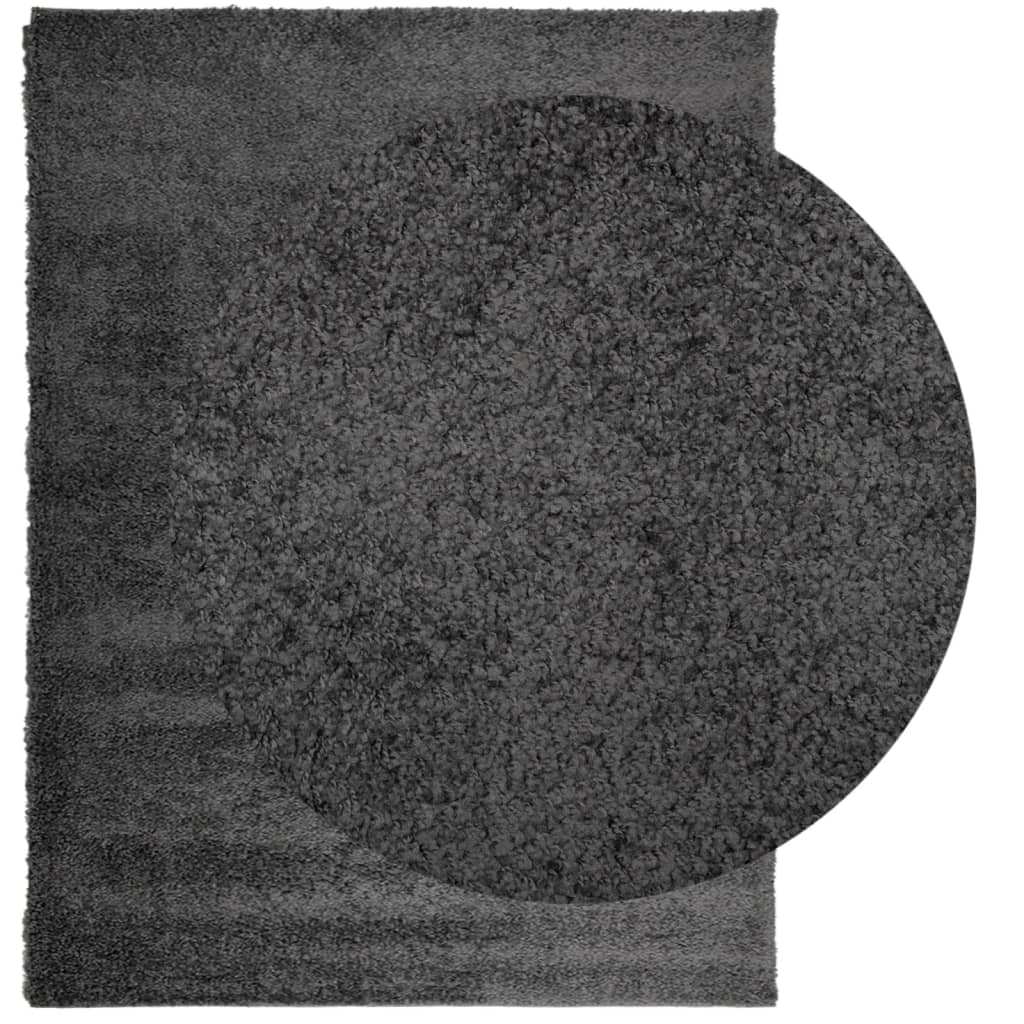 VidaXL tapis pamplona shaggy poils longs 240x340 cm anthracite