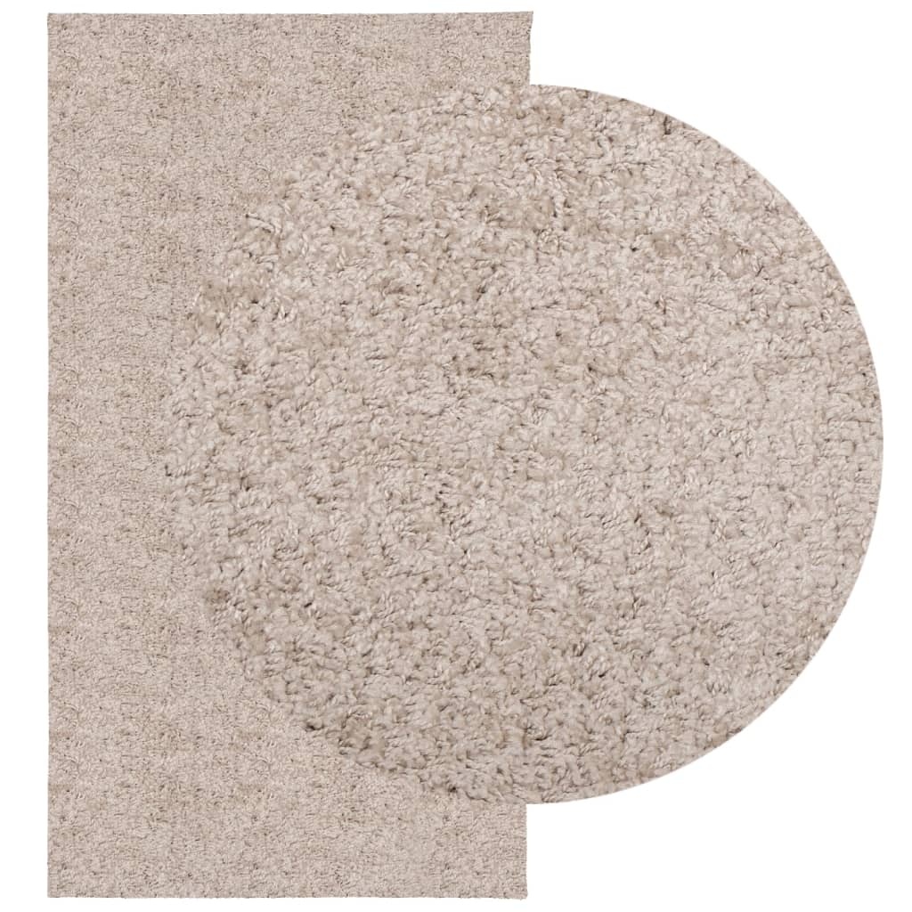 VidaXL tapis pamplona shaggy poils longs moderne 80x150 cm beige