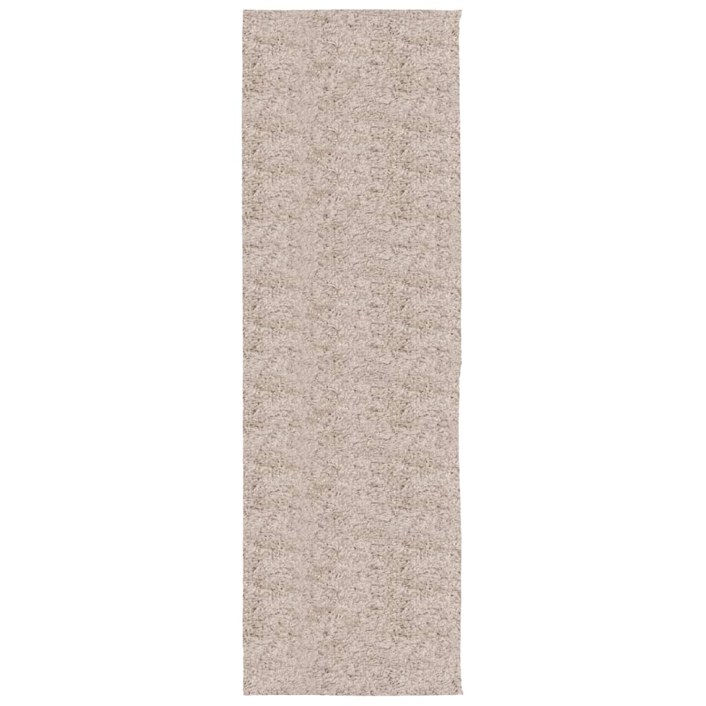 VidaXL tapis pamplona shaggy poils longs moderne 80x250 cm beige