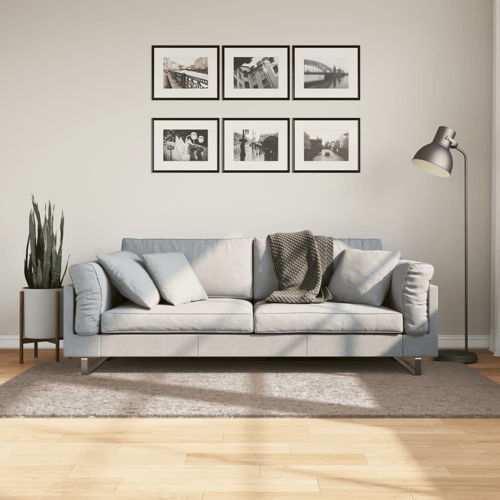 VidaXL tapis pamplona shaggy poils longs moderne 100x200 cm beige