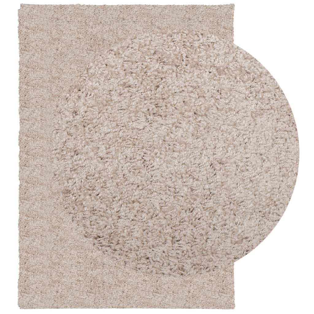 VidaXL tapis pamplona shaggy poils longs moderne 120x170 cm beige