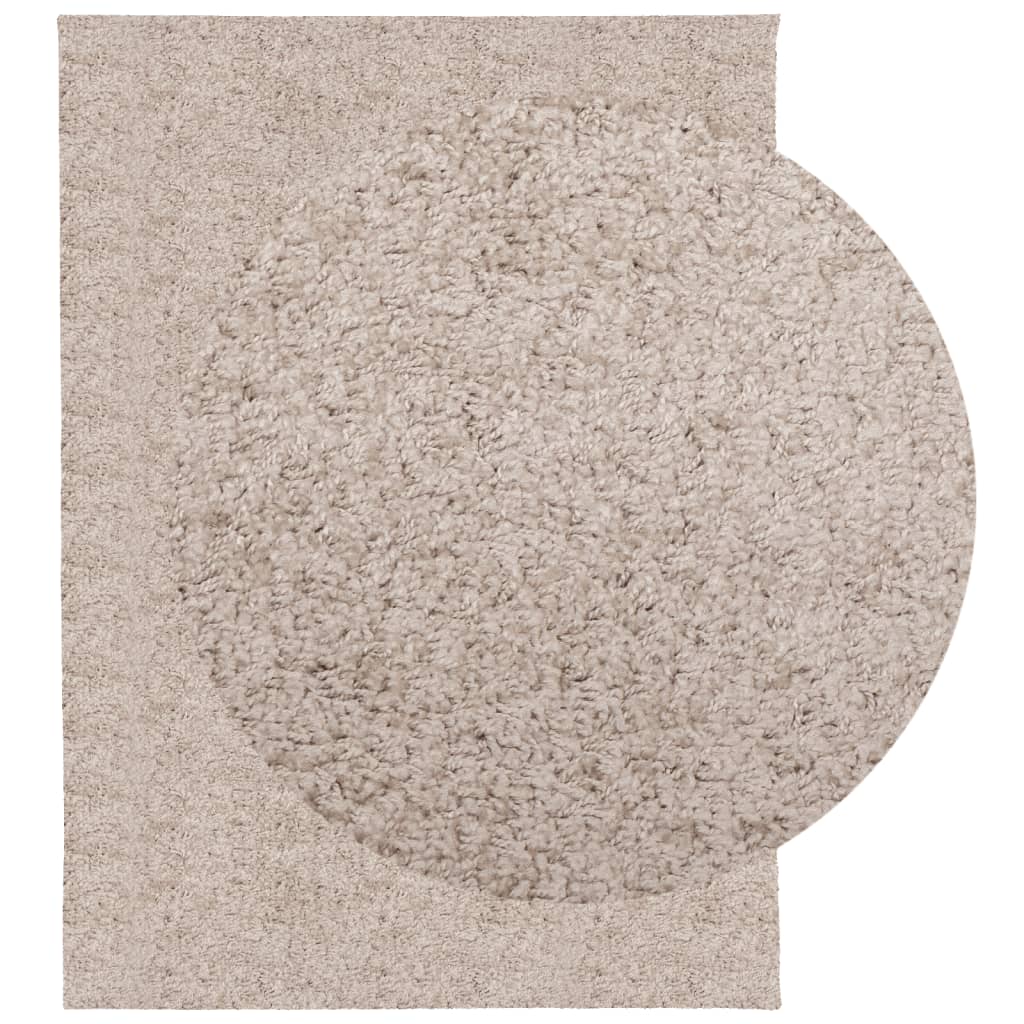 VidaXL tapis pamplona shaggy poils longs moderne 140x200 cm beige