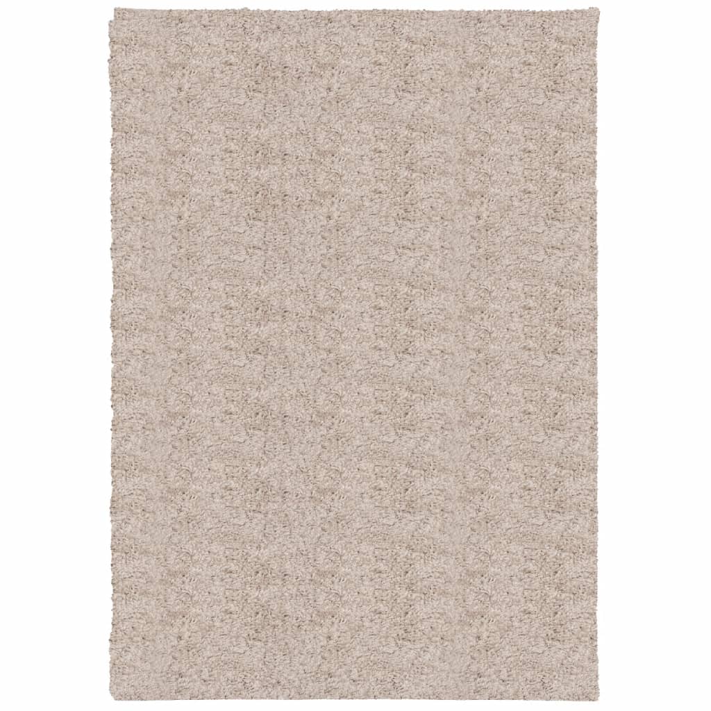 VidaXL tapis pamplona shaggy poils longs moderne 160x230 cm beige
