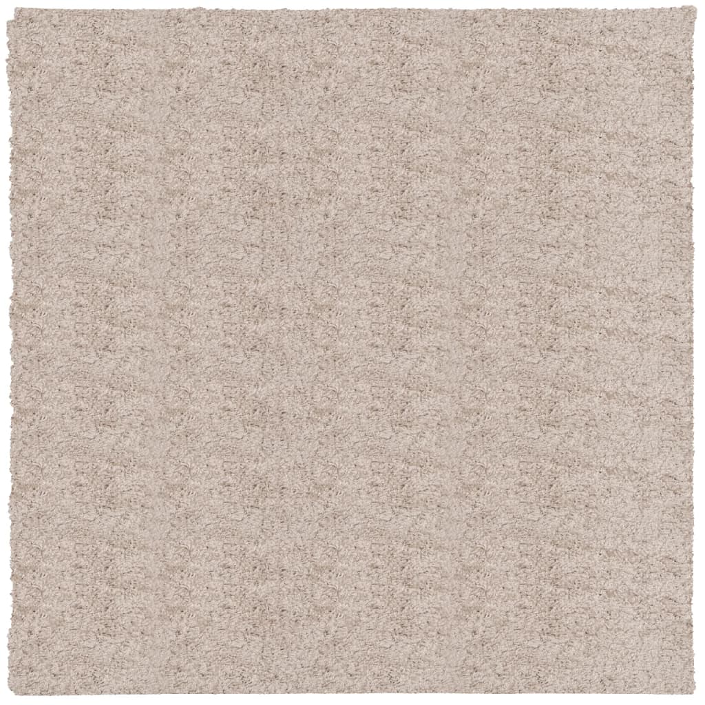 VidaXL tapis pamplona shaggy poils longs moderne 240x240 cm beige