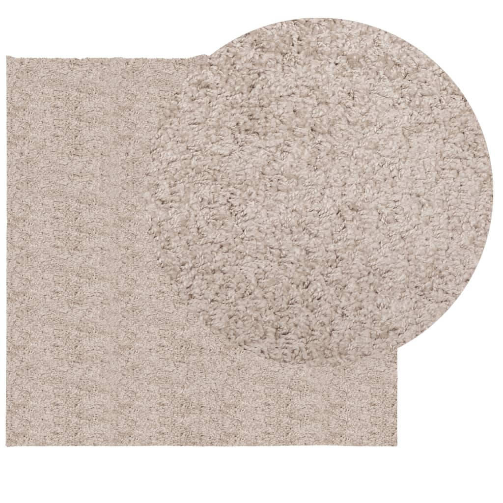 VidaXL tapis pamplona shaggy poils longs moderne 240x240 cm beige