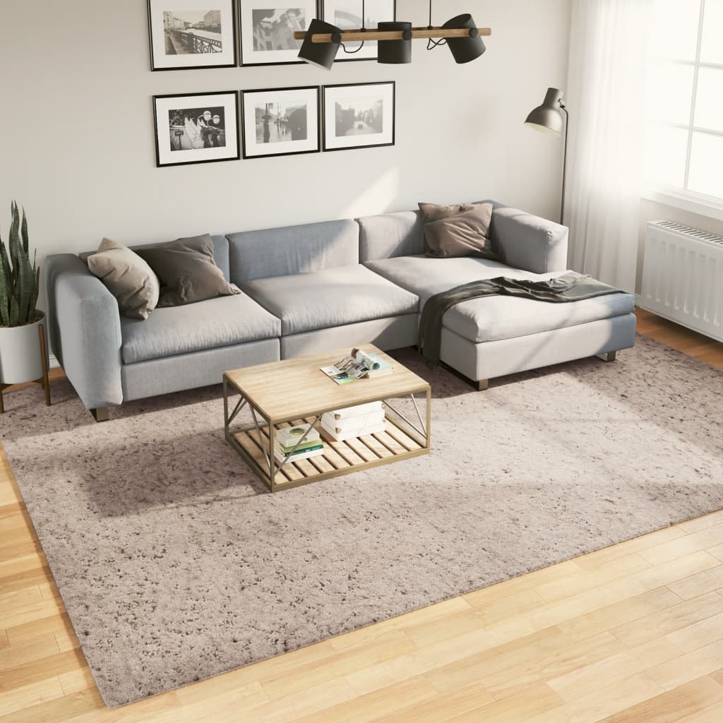 VidaXL tapis pamplona shaggy poils longs moderne 240x340 cm beige
