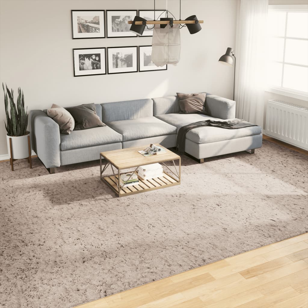 VidaXL Tapis PAMPLONA shaggy poils longs moderne 300x400 cm beige