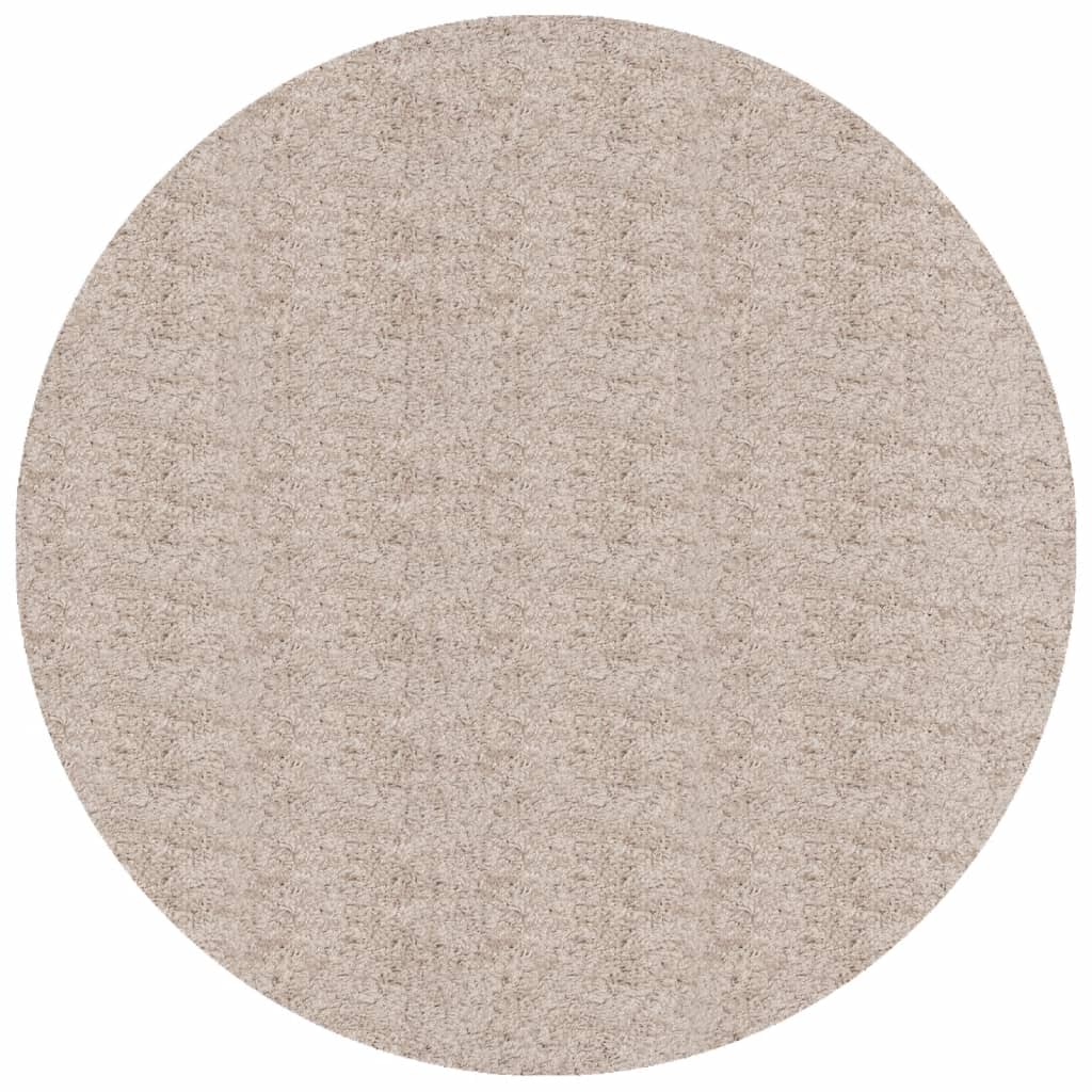 Vidaxx tapis pamplona shaggy poils longs moderne ø 100 cm beige