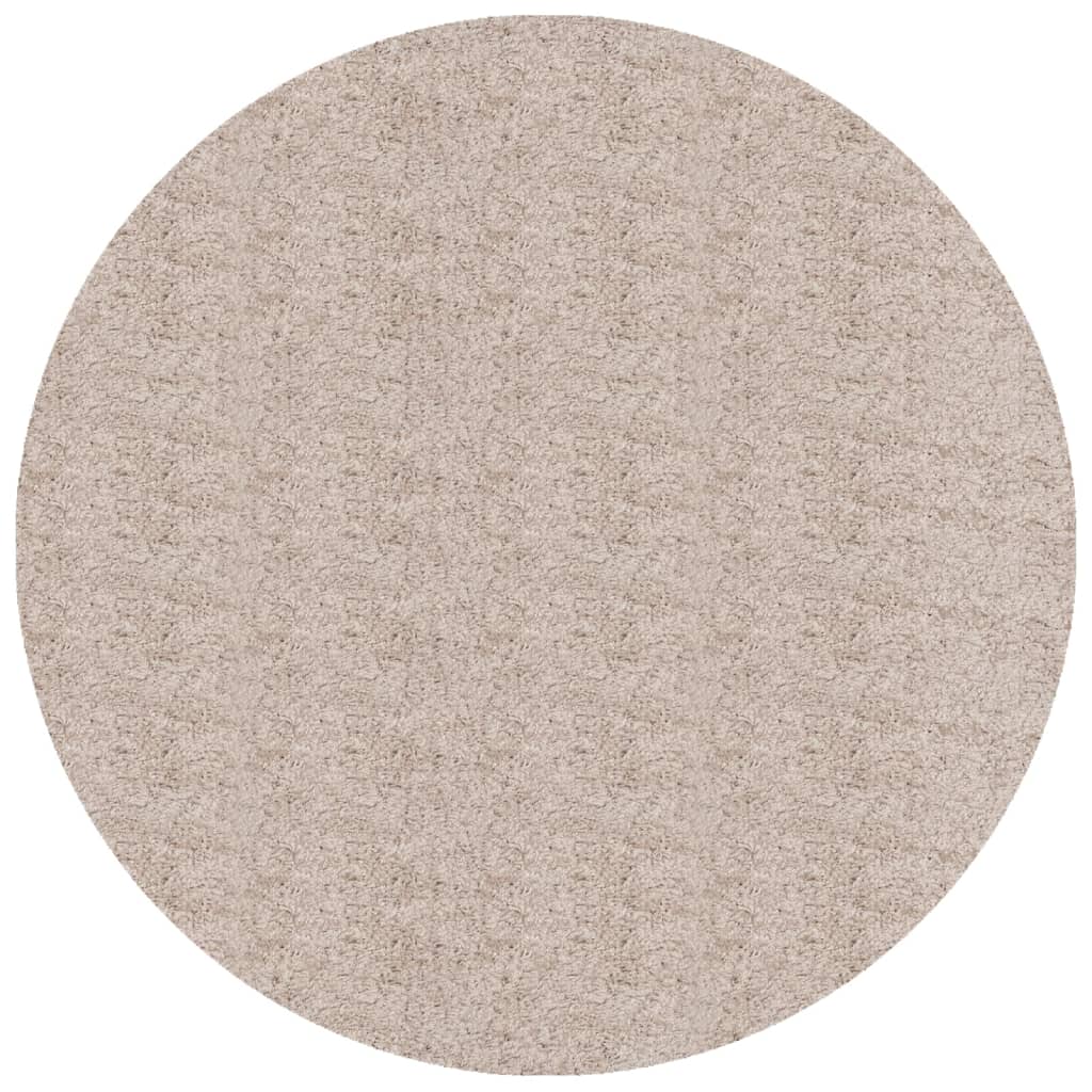 Vidaxx tapis pamplona shaggy poils longs moderne ø 240 cm beige