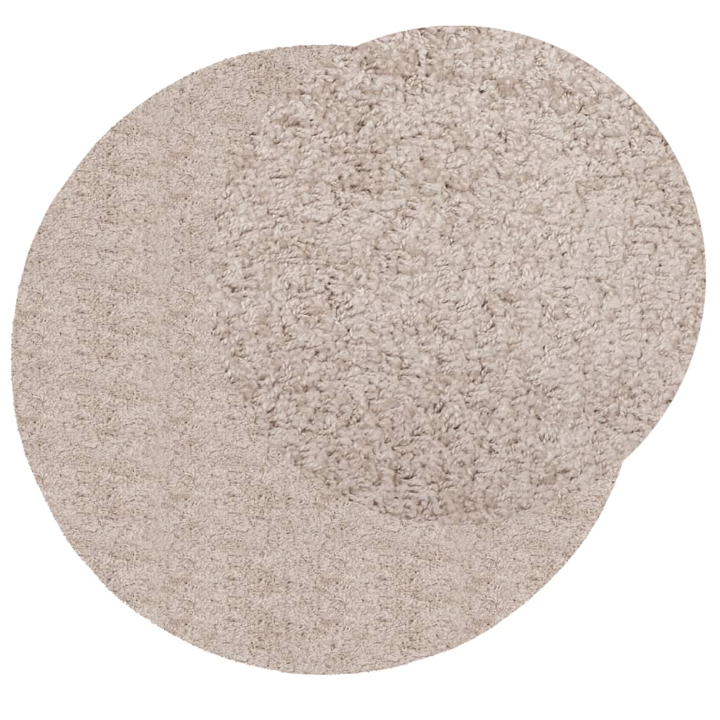 Vidaxx tapis pamplona shaggy poils longs moderne ø 240 cm beige