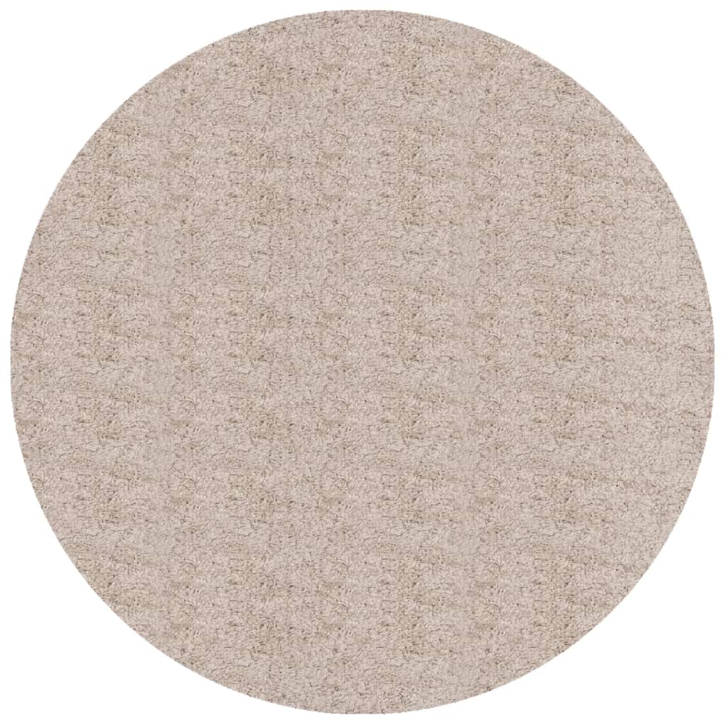 VidaXL tapis pamplona shaggy poils longs moderne ø 280 cm beige