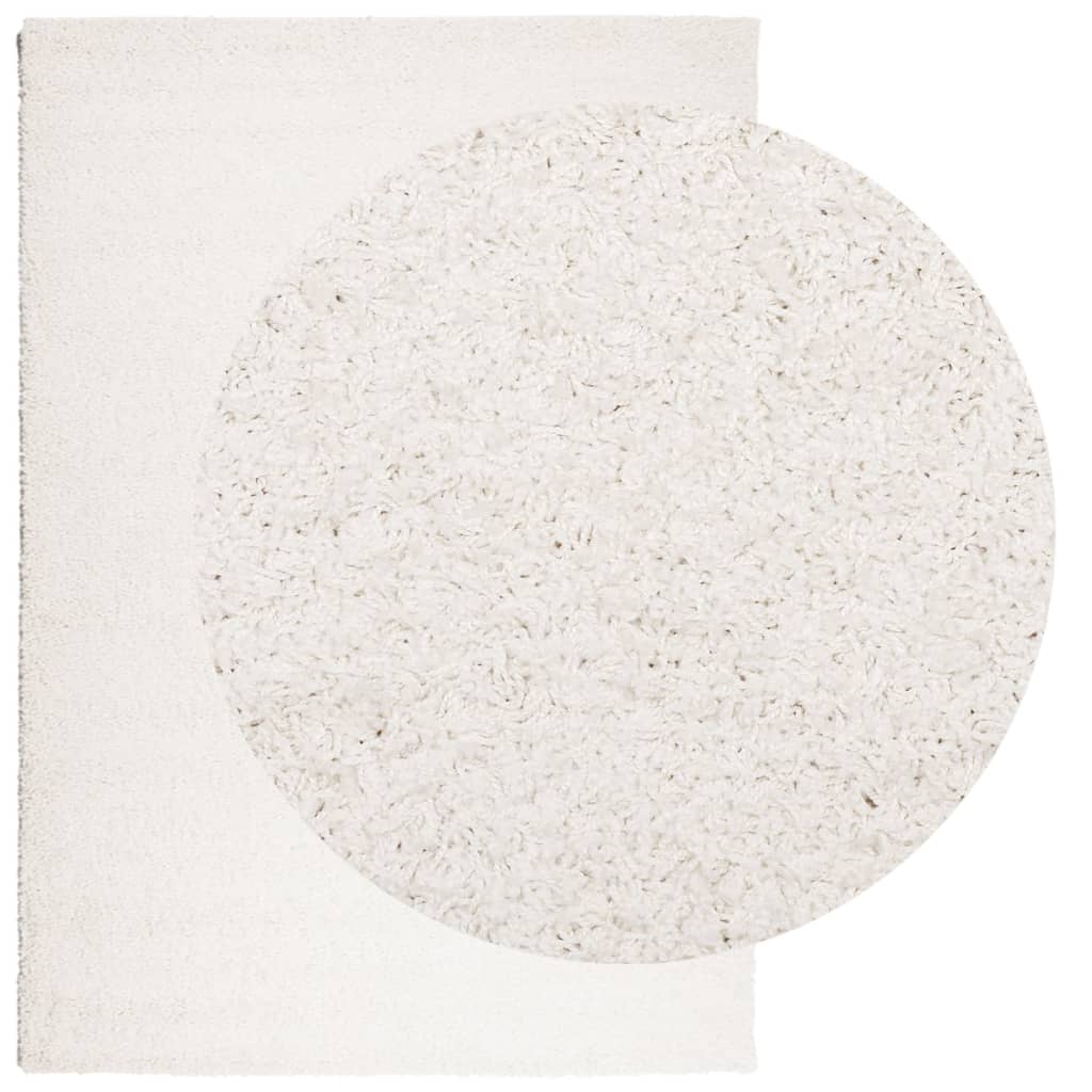 VidaXL tapis pamplona shaggy poils longs moderne 140x200 cm crème