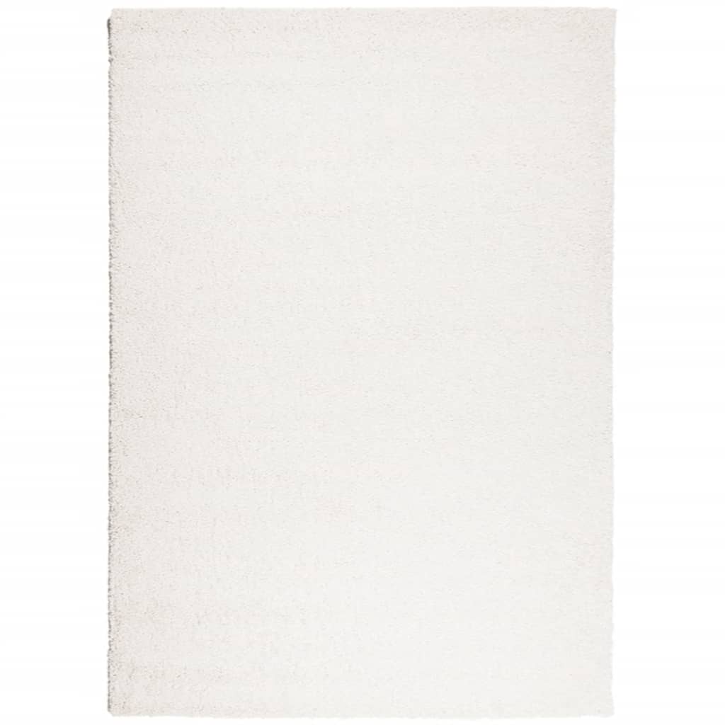VidaXL tapis pamplona shaggy poils longs moderne 240x340 cm crème
