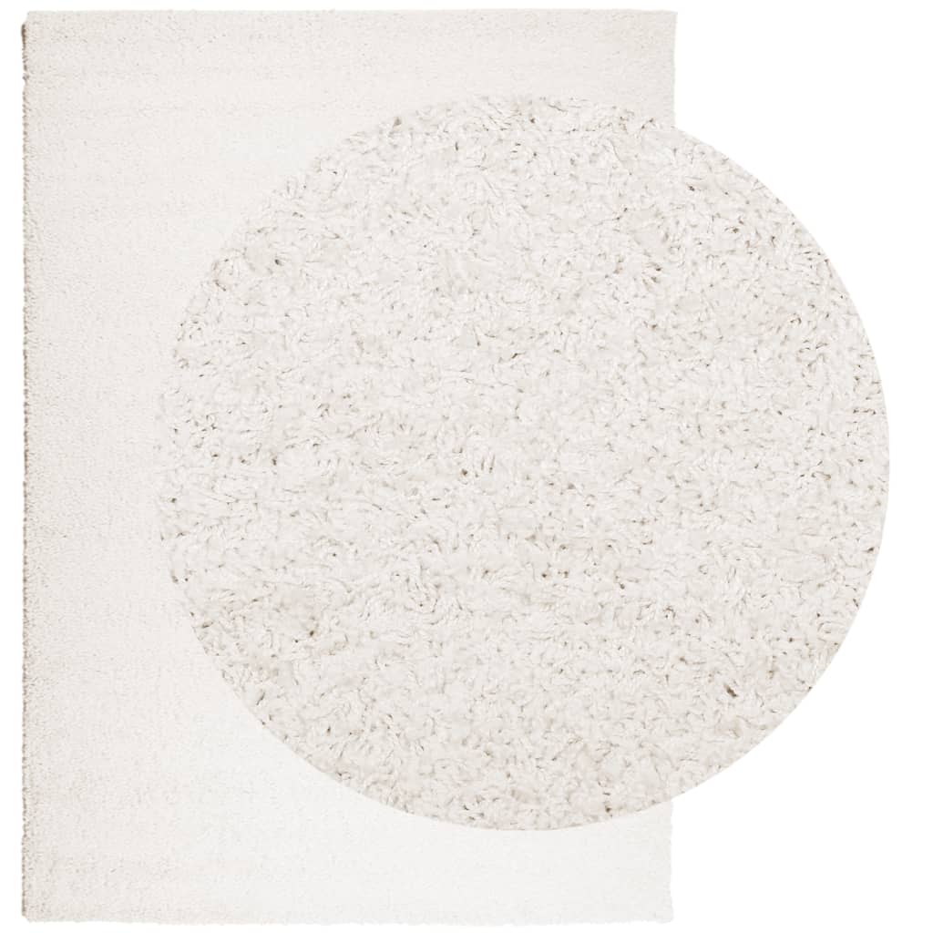 VidaXL tapis pamplona shaggy poils longs moderne 240x340 cm crème