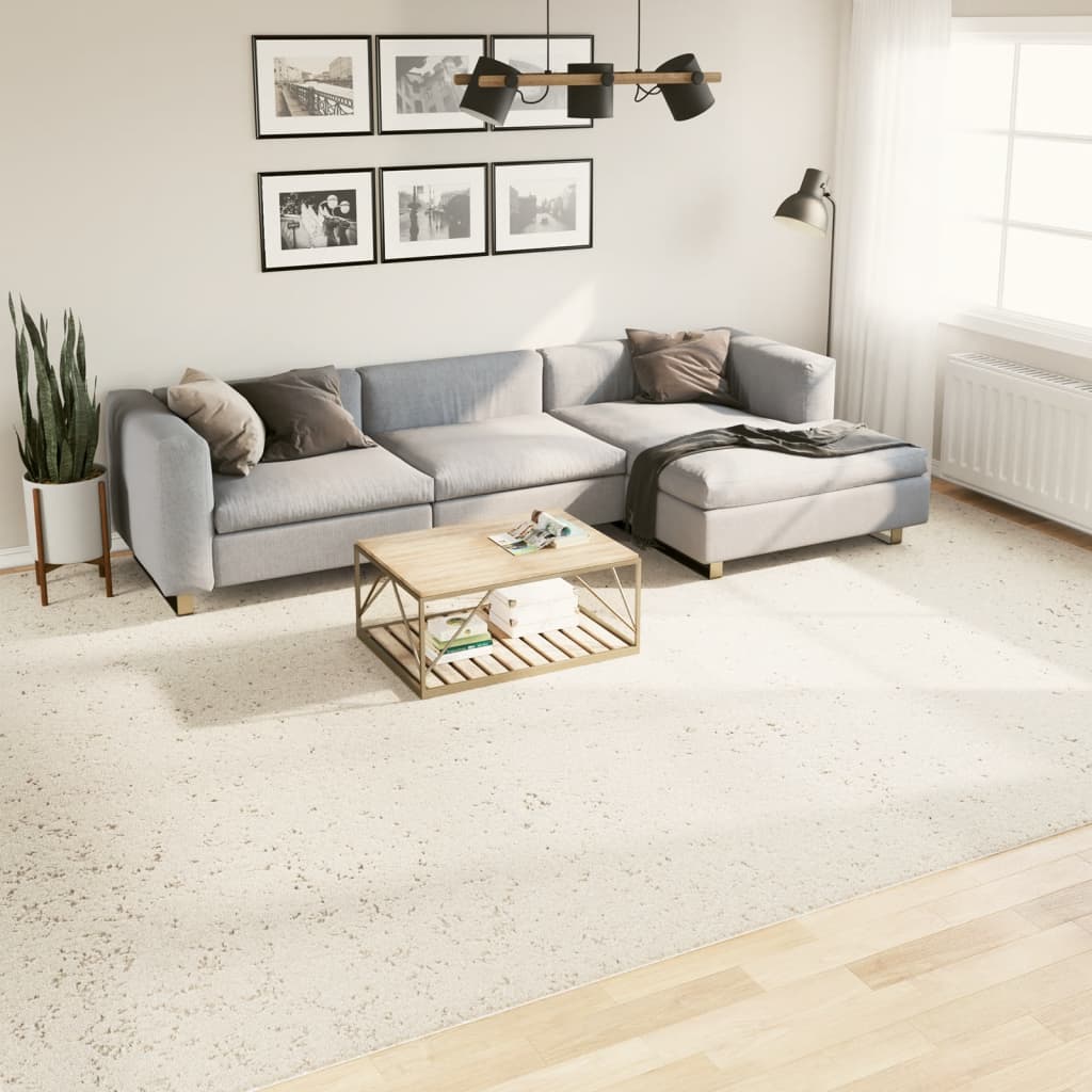 VidaXL Tapis PAMPLONA shaggy poils longs moderne 300x400 cm crème