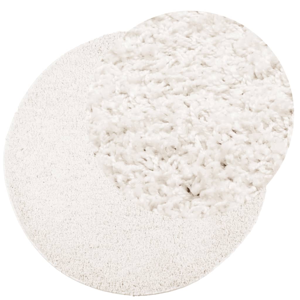 VidaXL tapis pamplona shaggy poils longs moderne ø 200 cm couleur crème