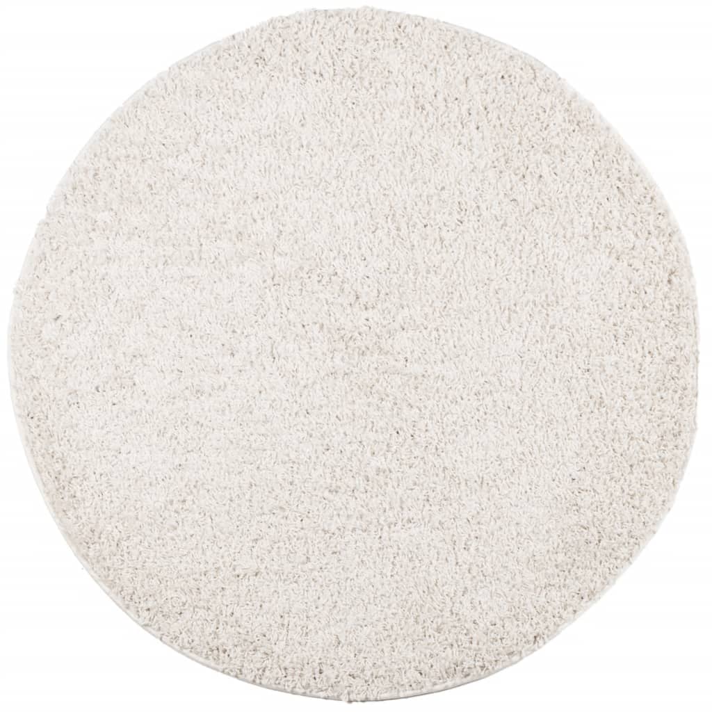 Vidaxx tapis pamplona shaggy poils longs moderne ø 280 cm couleur crème