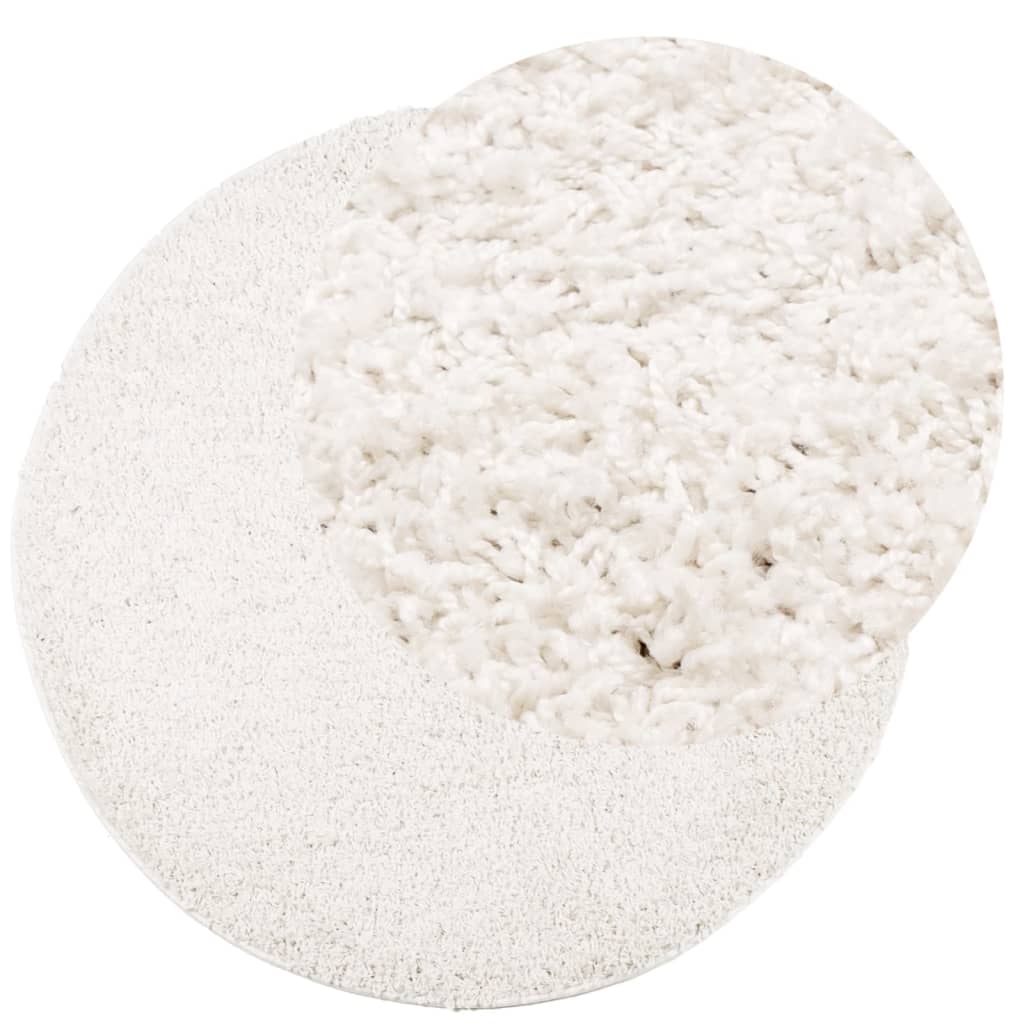 Vidaxx tapis pamplona shaggy poils longs moderne ø 280 cm couleur crème