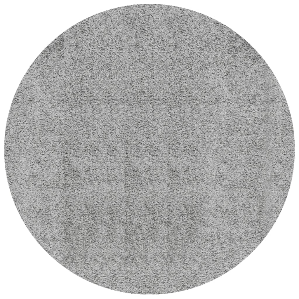 VidaXL tapis pamplona shaggy poils longs moderne ø 100 cm gris