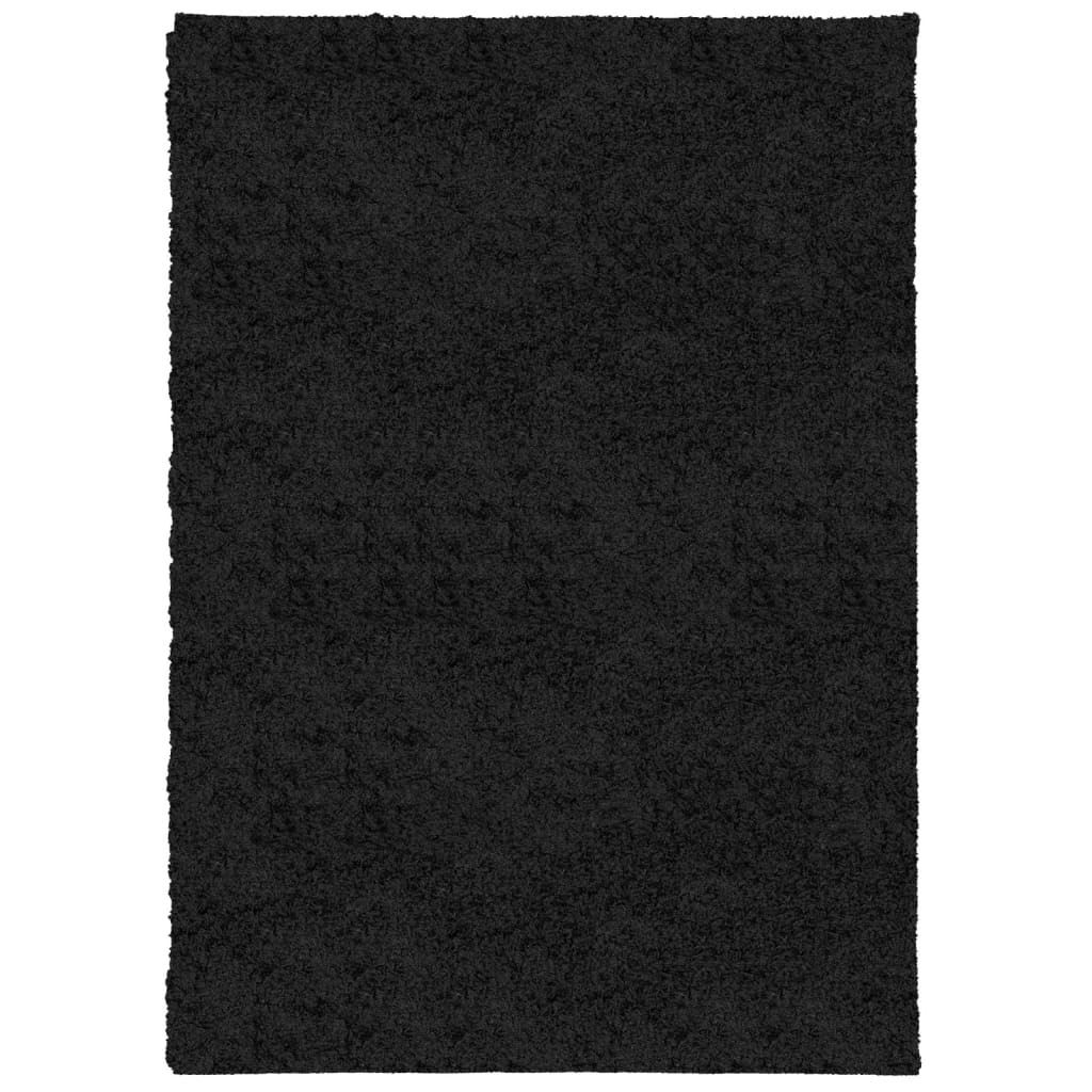 VidaXL tapis pamplona shaggy poils longs moderne 120x170 cm noir