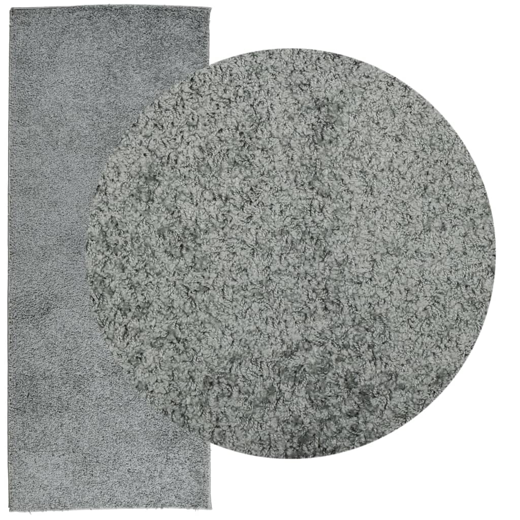 VidaXL tapis pamplona shaggy poils longs moderne 80x200 cm vert