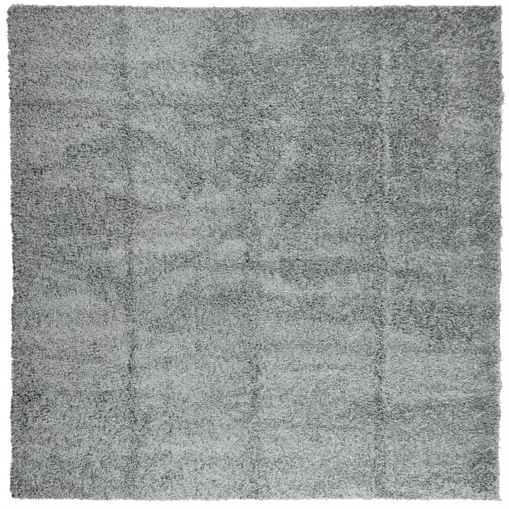 VidaXL tapis pamplona shaggy poils longs moderne 120x120 cm vert