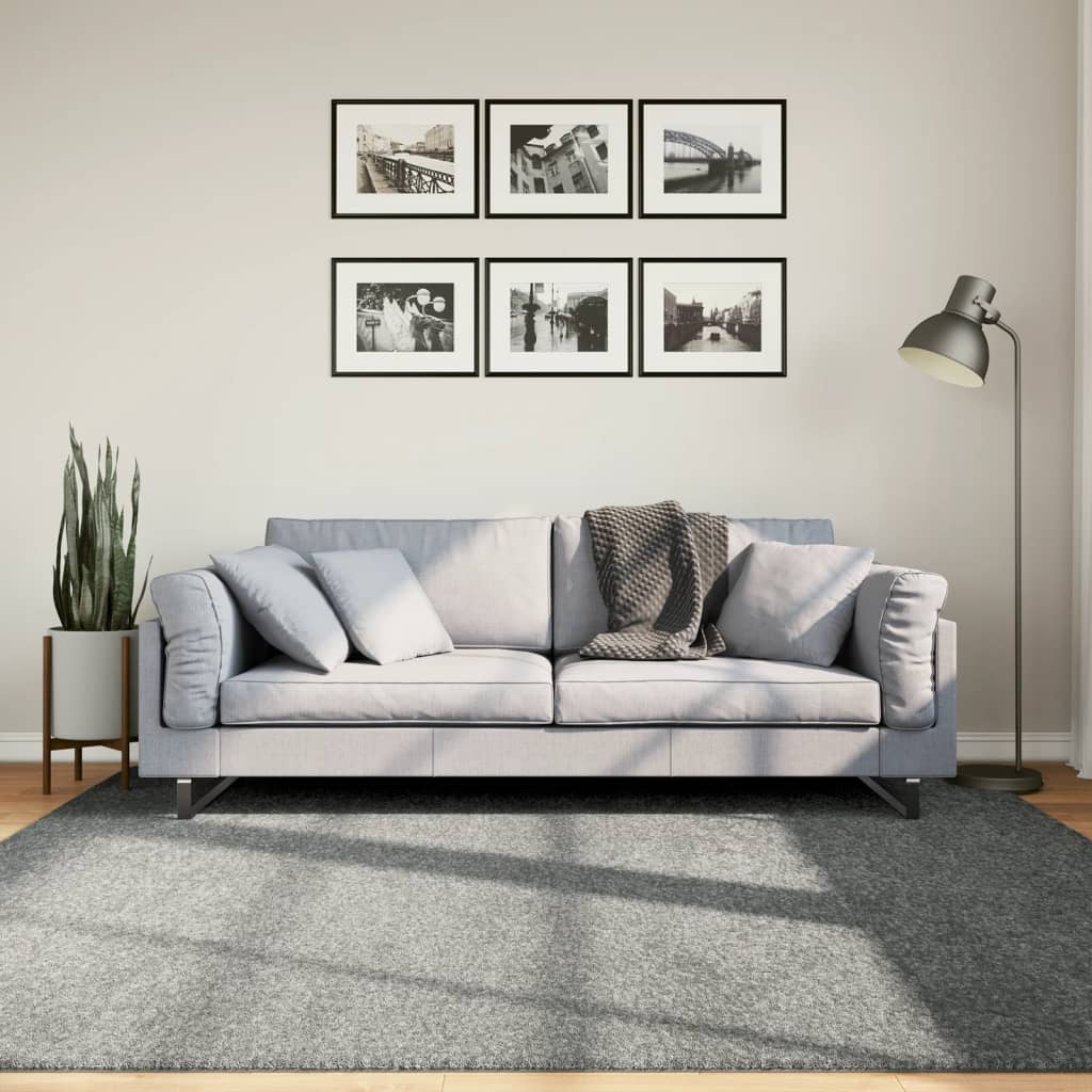 VidaXL tapis pamplona shaggy poils longs moderne 200x200 cm vert
