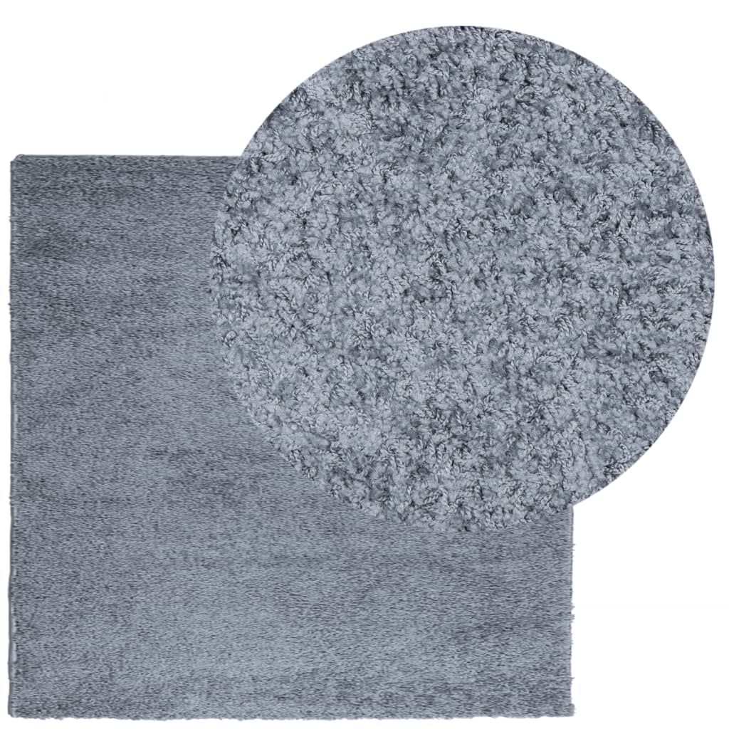 VidaXL tapis pamplona shaggy poils longs moderne 120x120 cm bleu