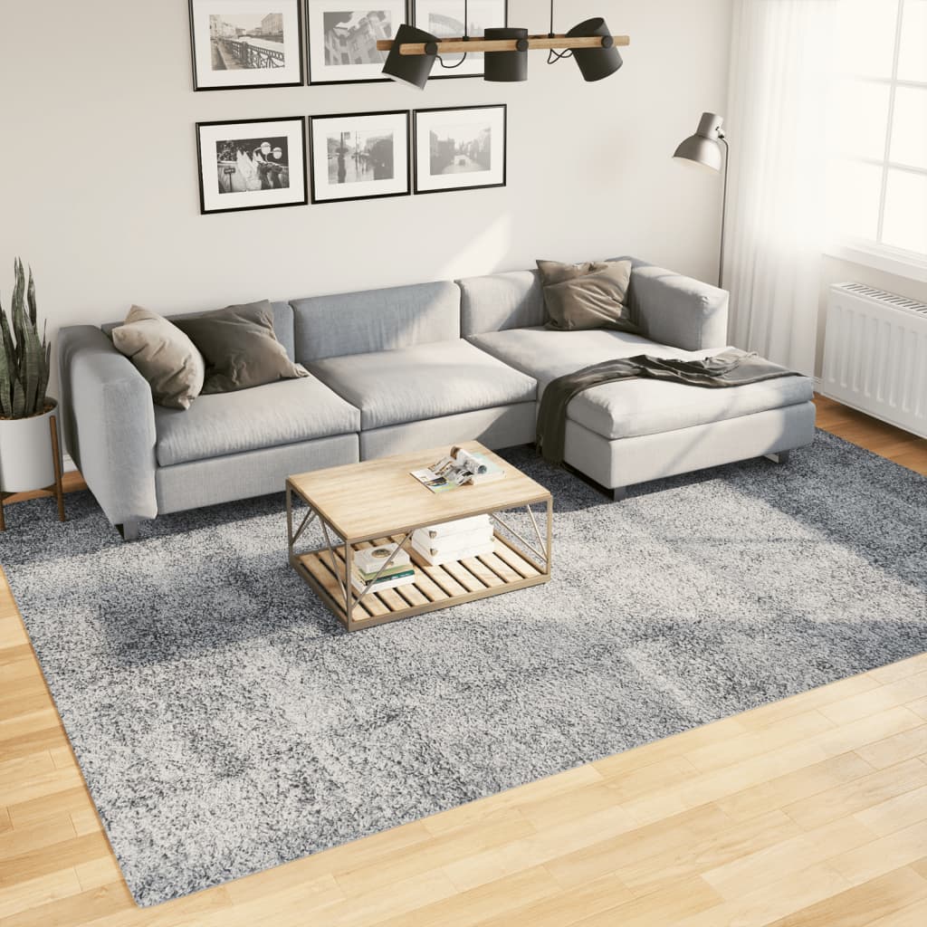 VidaXL tapis pamplona shaggy poils longs moderne 240x340 cm bleu