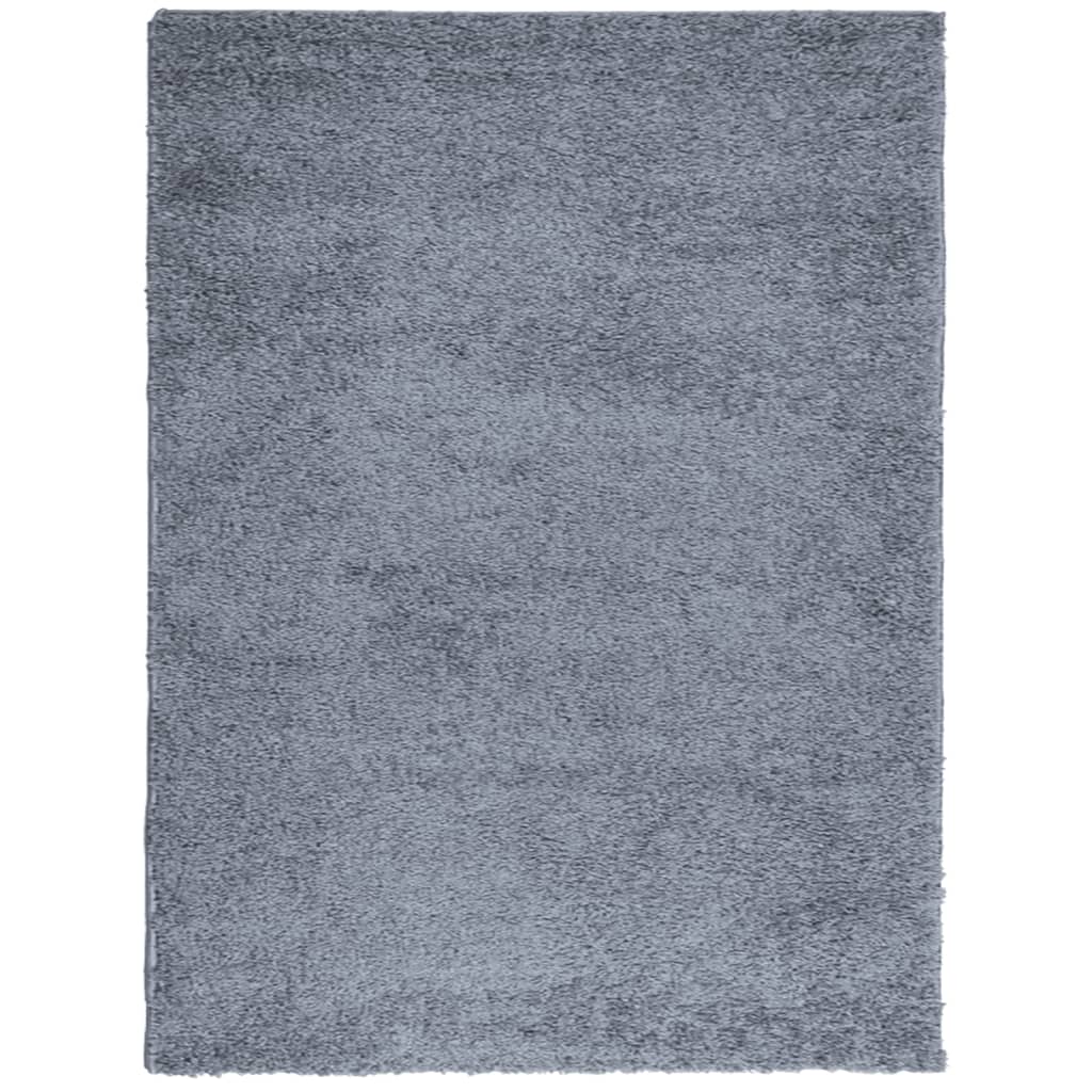 VidaXL tapis pamplona shaggy poils longs moderne 300x400 cm bleu