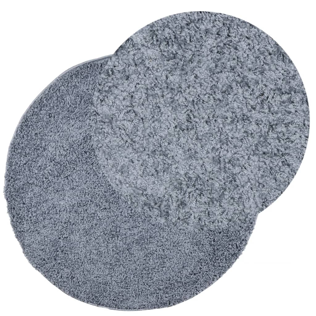 VidaXL tapis pamplona shaggy poils longs moderne ø 80 cm bleu