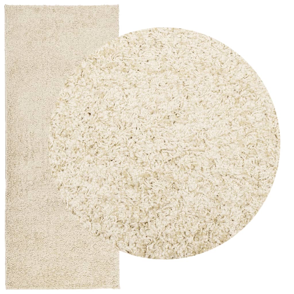 Vidaxx tapis pamplona shaggy poils longs moderne 80x200 cm couleur or