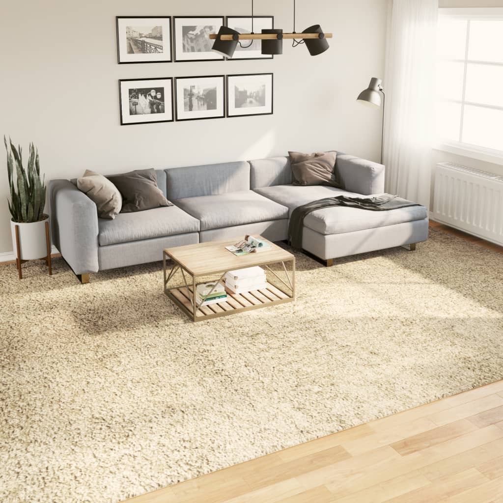 Vidaxx tapis pamplona shaggy poils longs moderne 300x400 cm or