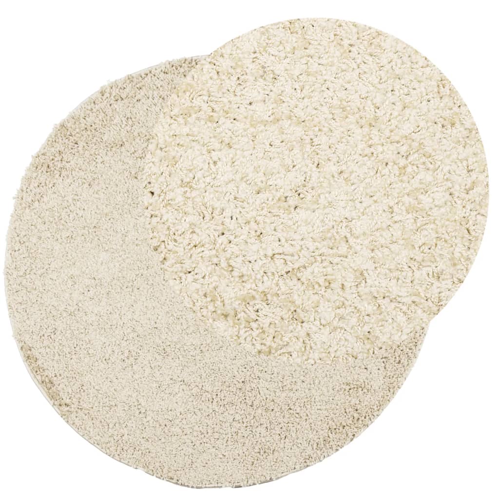 Vidaxx tapis pamplona shaggy poils longs moderne ø 100 cm couleur or
