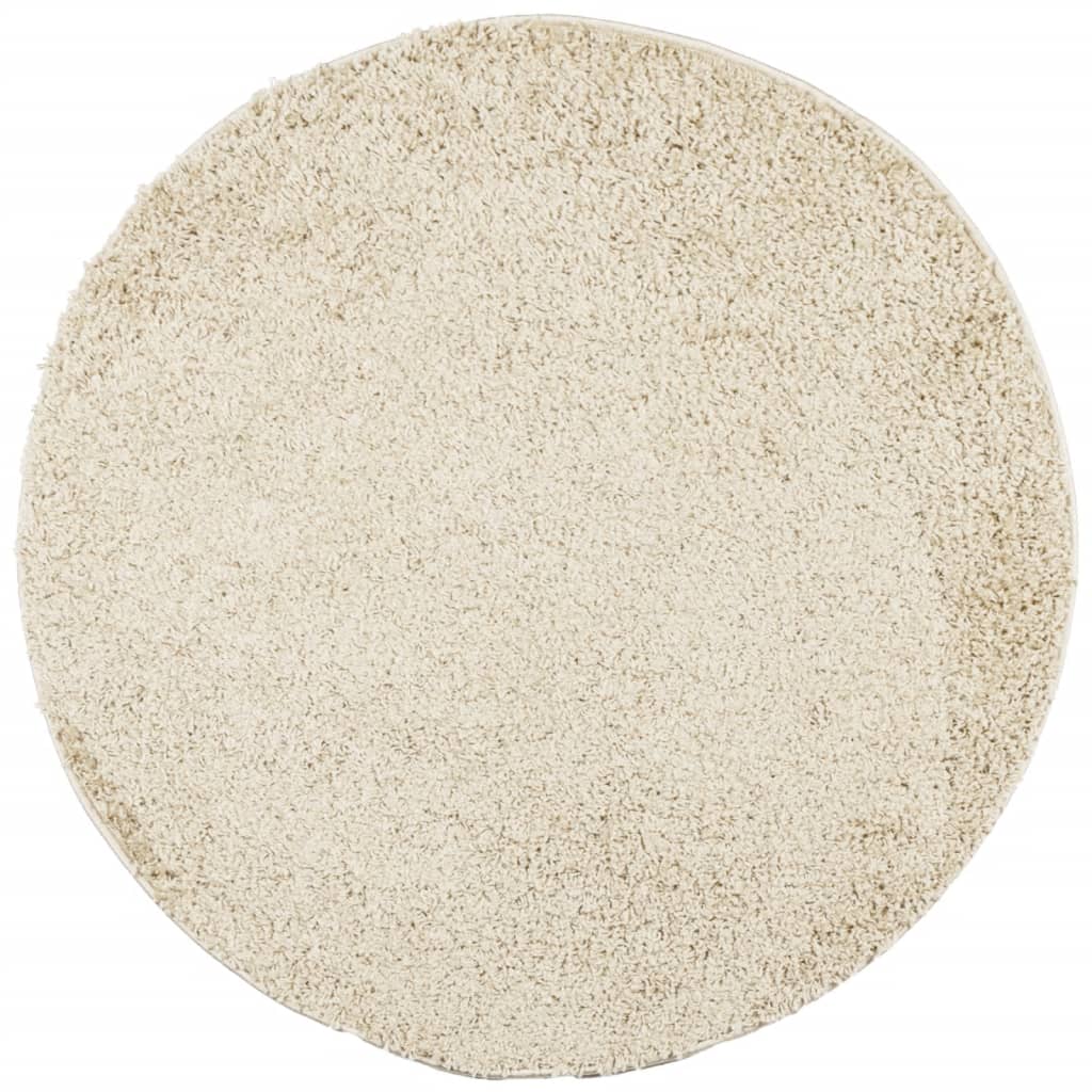 Vidaxx tapis pamplona shaggy poils longs moderne ø 120 cm couleur or