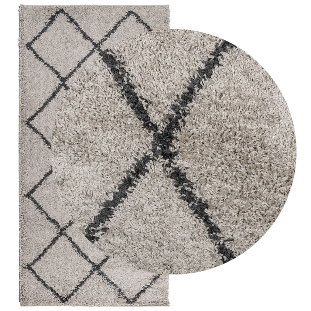 VidaXL tapis pamplona shaggy poils longs 100x200 cm beige anthracite